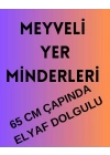 Avakado Desenli Dekoratif Çok Amaçlı Yer Bahçe Balkon Kamp Minderi Çapı 65 cm