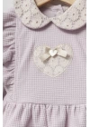 Baby Lace Heart Bebek Zıbın Takım  Lila