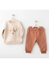 Basic 2li Bebe Takım Beige