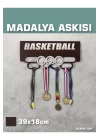 Basketbol Madalya Askısı, Basketball Sporcu Ödül Duvar Askılı Madalyalık Kahverengi Madalya Tutucu