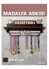 Basketbol Madalya Askısı, Basketball Sporcu Ödül Duvar Askılı Madalyalık Kahverengi Madalya Tutucu