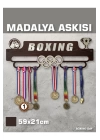 BOKS Madalya Askıs , BOXING Sporcu Ödül Duvar Askılı Madalyalık Kahverengi Madalya Tutucu