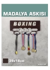 BOKS Madalya Askısı, BOXING Sporcu Ödül Duvar Askılı Madalyalık Kahverengi Madalya Tutucu