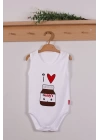 Daddys Cikolata Desenli Askılı Unisex Body