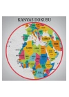 Dünya Haritası Dekoratif Kanvas Tablo Ülke ve Başkentli 1545