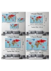 Dünya Haritası Kanvas Tablo Çok Ayrıntılı Dekoratif ve Okyanuslu 2187