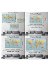 Dünya Haritası Tablo Son Derece Detaylı Dekoratif Okyanuslu-2019