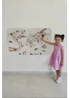 Eğitici Dünya Haritası Dünya Atlası Çocuk ve Bebek Odası Duvar Sticker-60x105-3797