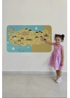 Eğitici ve Öğretici Cocuk Odası Türkiye Haritası Duvar Sticker-60x105-3877