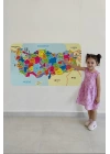 Eğitici ve Öğretici Detaylı Komşulu Türkiye Haritası Duvar Sticker-60x105-3845