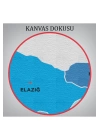 Elazığ  İli ve İlçeler Haritası  Dekoratif Kanvas Tablo 1332