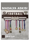 FUTBOL Madalya Askısı, Football Sporcu Ödül Duvar Askılı Madalyalık Kahverengi Madalya Tutucu