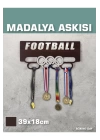 FUTBOL Madalya Askısı, Football Sporcu Ödül Duvar Askılı Madalyalık Kahverengi Madalya Tutucu