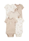 Layette Bebek 5li Kısa Kol Body  Karışık Renkli