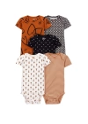 Layette Kız Bebek 5li Kısa Kol Body  Karışık Renkli