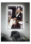 Led Işıklı Atatürk (hediyelik kanvas tablo)