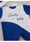 Lucky Baby Nakışlı Es Çizgi Boy Şapkalı Erkek Bebek Tulumu Lacivert