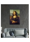 Mona Lisa Portresi Sanat Cam Tablo, Ev ve Ofis Duvar Dekoru, Hediyelik Büyük Temperli 4 mm Cam Tablo