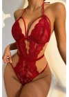 Şık Kırmızı Dantelli Babydoll Gecelik TM1302