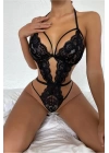 Şık Siyah Dantelli Babydoll Gecelik TM1297