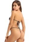 Siyah Tül Fantazi Sütyen ve G-String TM1202