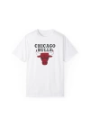 Unisex Chicago Bulls Baskılı Beyaz Basic Tshirt