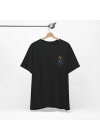 Unisex Çiçekli Kalp Baskılı Basic Tshirt