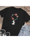 Unisex Dogplanets Baskılı Siyah Basic Tshirt