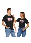 Unisex EURO 2024 İngiltere Baskılı Siyah Basic Tshirt