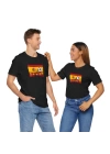 Unisex EURO 2024 İspanya Baskılı Siyah Basic Tshirt