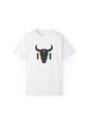 Unisex Face of Bull Baskılı Beyaz Basic Tshirt