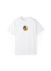 Unisex Kederli Yüz Zombi Emoji Baskılı Beyaz Basic Tshirt