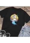 Unisex Kinder Unicorn Baskılı Siyah Basic Tshirt