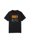 Unisex Kiss Yazı Baskılı Metal Siyah Basic Tshirt