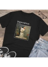 Unisex Matematićas Baskılı Siyah Basic Tshirt