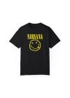 Unisex Nirvana Yazı Baskılı Siyah Basic Tshirt