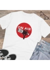 Unisex On Air Baskılı Beyaz Basic Tshirt