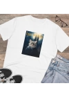 Unisex Paw Potter Baskılı Beyaz Basic Tshirt