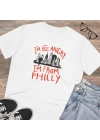 Unisex Philly Baskılı Beyaz Basic Tshirt