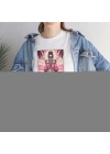 Unisex Queen of Cups Tarot Kart Baskılı Beyaz Basic Tshirt