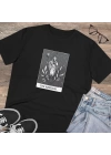 Unisex Relates to Tarot Baskılı Siyah Basic Tshirt