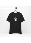 Unisex Retro Disket Baskılı Siyah Basic Tshirt