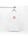 Unisex Simit Çay Baskılı Beyaz Basic Tshirt