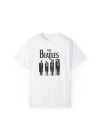 Unisex The Beatles Baskılı Beyaz Basic Tshirt