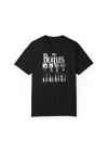 Unisex The Beatles Baskılı Siyah Basic Tshirt