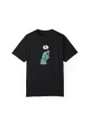 Unisex The Thinker Pizza Baskılı Siyah Basic Tshirt