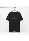 Unisex Vodka Baskılı Komik Siyah Basic Tshirt