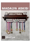 Voleybol Madalya Askısı, Volleyball Sporcu Ödül Duvar Askılı Madalyalık Kahverengi Madalya Tutucu