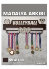 Voleybol Madalya Askısı, Volleyball Sporcu Ödül Duvar Askılı Madalyalık Kahverengi Madalya Tutucu