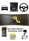 VOLKWAGEN POLO 1/2 Uyumlu Oto,Araba  direksiyon kılıfı sarı dikiş